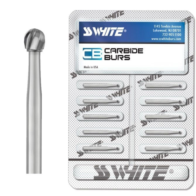 SS White 13008 FG Friction Grip #8 Round Operative Carbide Burs 100/Pk SS White 13008 FG Friction Grip #8 Round Operative Carbide Burs 100/Pk